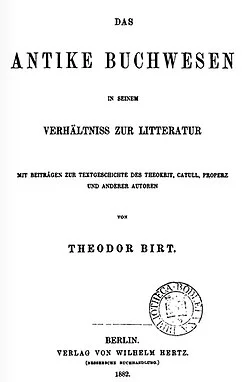 Birt, Theodor portrait
