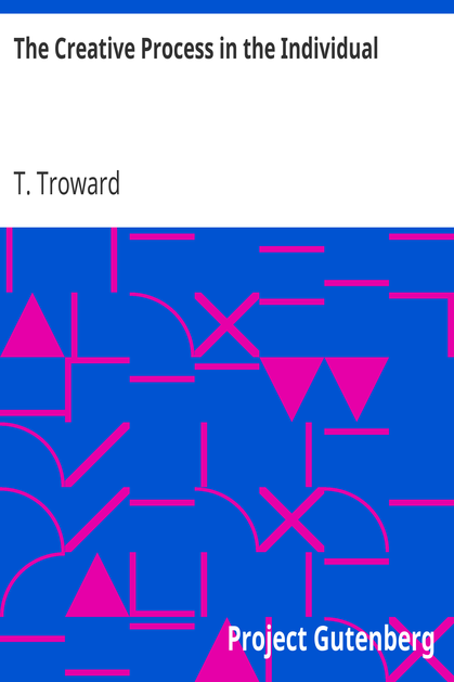The Creative Process in the Individual cover