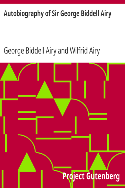 Autobiography of Sir George Biddell Airy cover