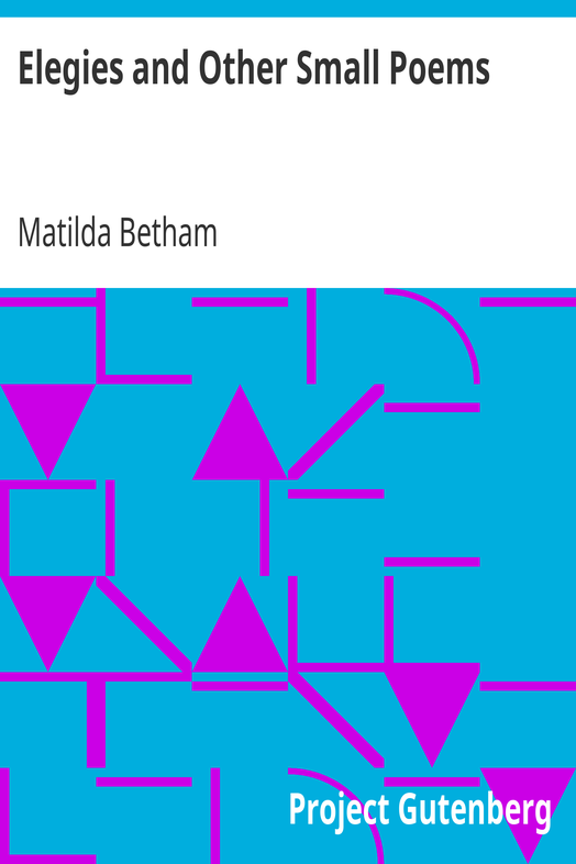 Elegies and Other Small Poems cover