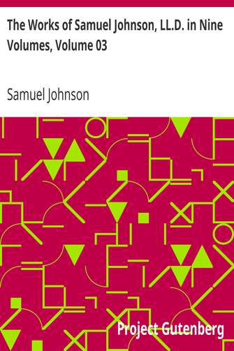 The Works of Samuel Johnson, LL.D. in Nine Volumes, Volume 03 / The Rambler, Volume II cover
