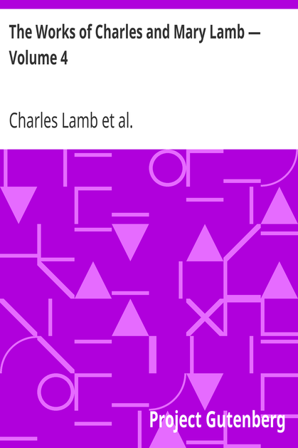 The Works of Charles and Mary Lamb — Volume 4 / Poems and Plays cover