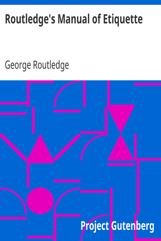 Routledge's Manual of Etiquette cover