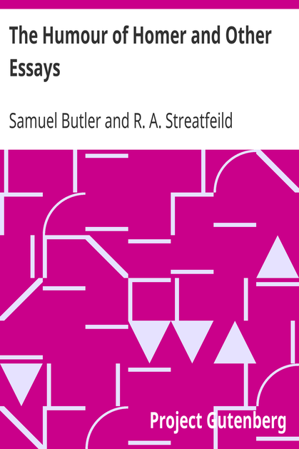 The Humour of Homer and Other Essays cover