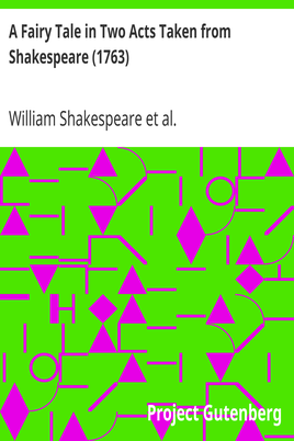 A Fairy Tale in Two Acts Taken from Shakespeare (1763) cover