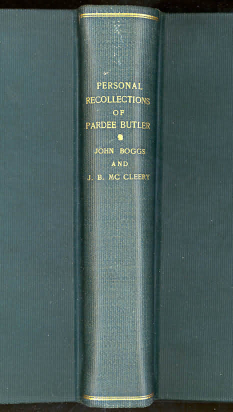 Personal Recollections of Pardee Butler cover