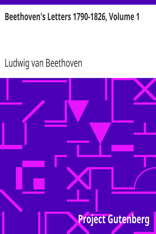 Beethoven's Letters 1790-1826, Volume 1 cover