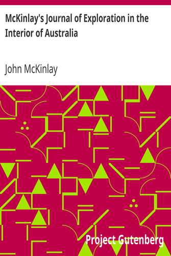 McKinlay's Journal of Exploration in the Interior of Australia cover