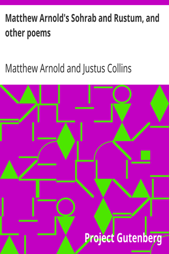 Matthew Arnold's Sohrab and Rustum, and other poems cover