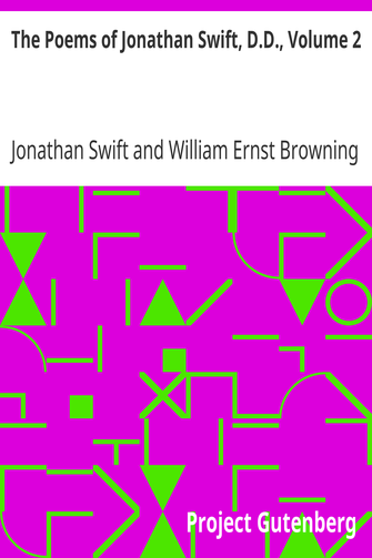 The Poems of Jonathan Swift, D.D., Volume 2 cover