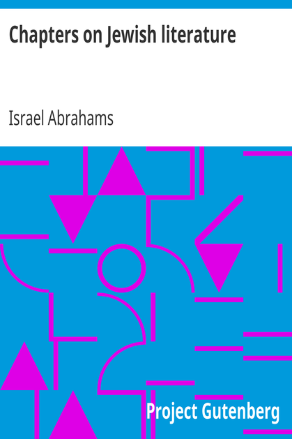 Chapters on Jewish literature cover