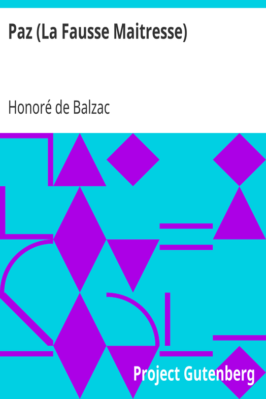 Paz (La Fausse Maitresse) cover