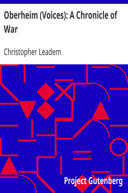 Oberheim (Voices): A Chronicle of War cover