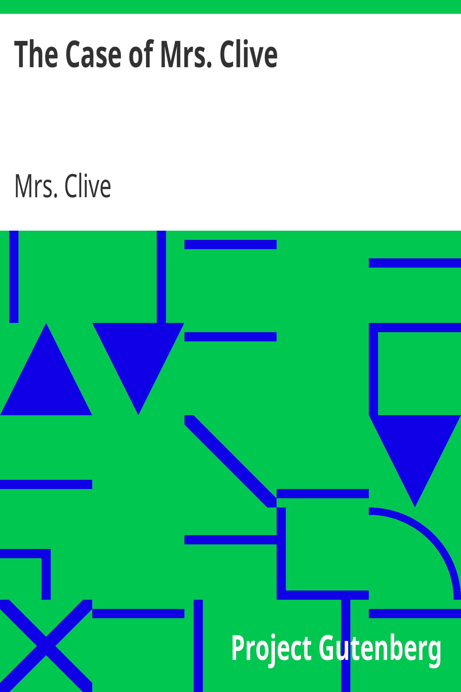 The Case of Mrs. Clive cover