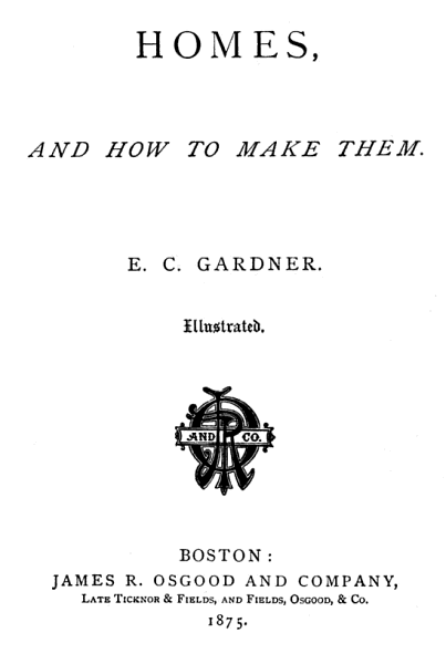 Homes and How to Make Them cover