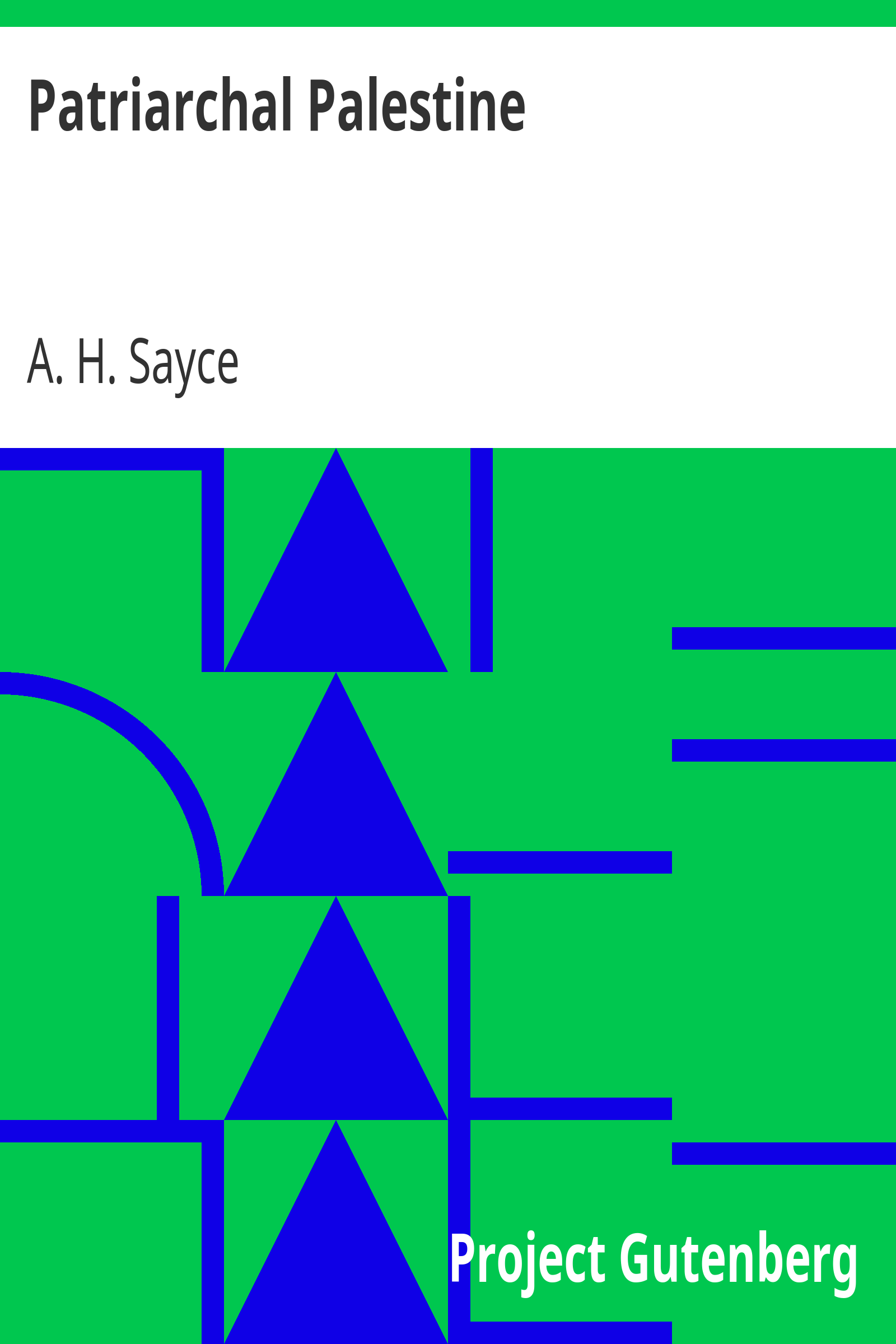Patriarchal Palestine cover