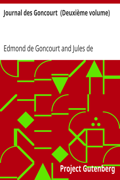 Journal des Goncourt (Deuxième volume) / Mémoires de la vie littéraire cover