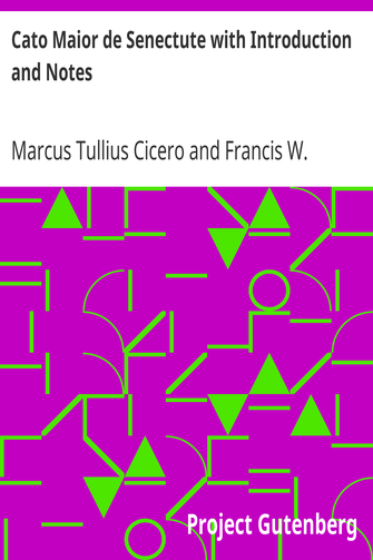 Cato Maior de Senectute with Introduction and Notes cover