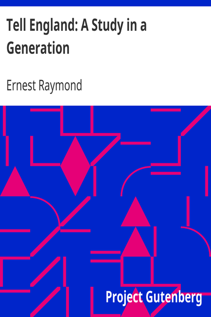 Tell England: A Study in a Generation cover
