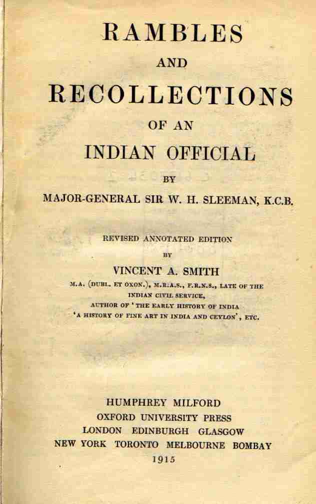 Rambles and Recollections of an Indian Official cover
