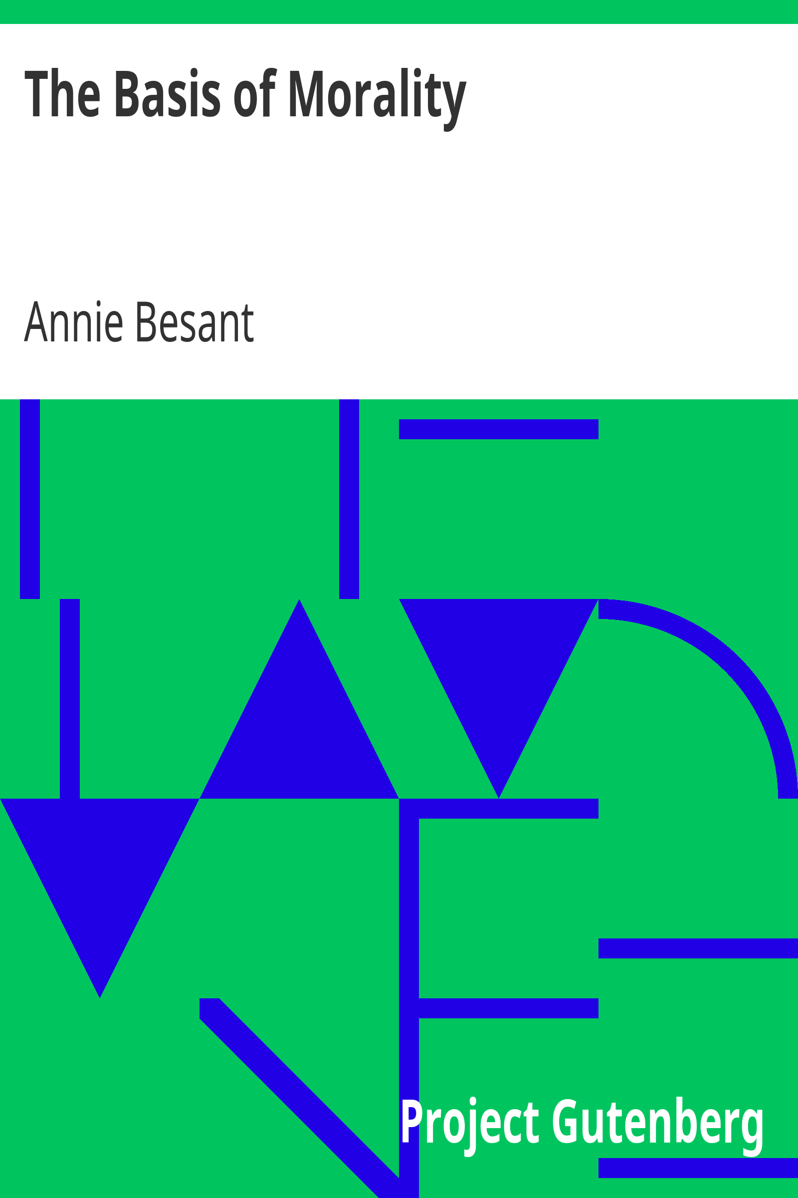 The Basis of Morality cover