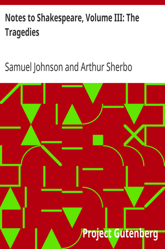 Notes to Shakespeare, Volume III: The Tragedies cover