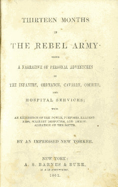 Thirteen months in the Rebel Army cover