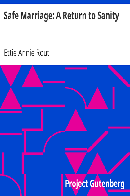Safe Marriage: A Return to Sanity cover