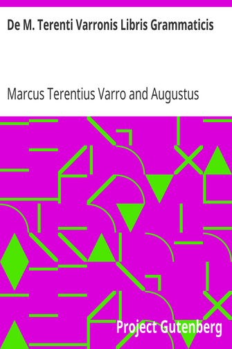De M. Terenti Varronis Libris Grammaticis cover