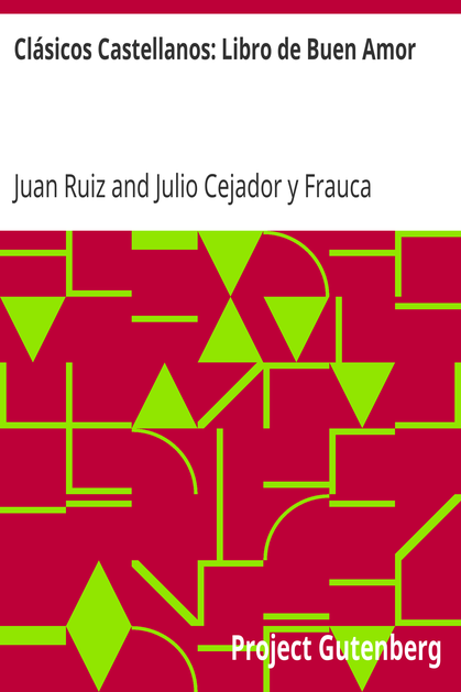 Clásicos Castellanos: Libro de Buen Amor cover