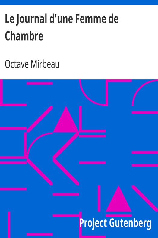 Le Journal d'une Femme de Chambre cover