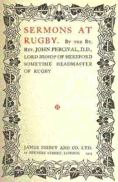 Sermons at Rugby cover