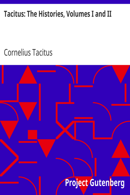 Tacitus: The Histories, Volumes I and II cover