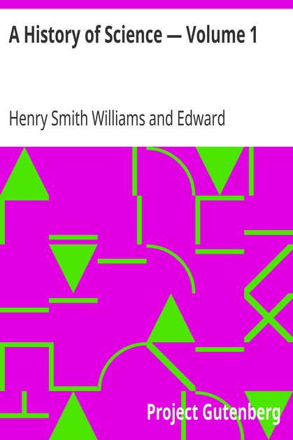 A History of Science — Volume 1 cover
