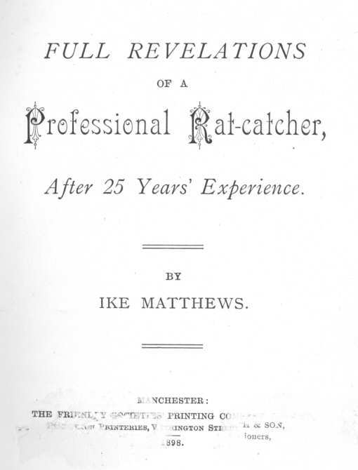 Full Revelations of a Professional Rat-catcher After 25 Years' Experience cover