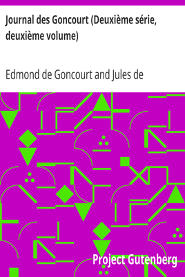 Journal des Goncourt (Deuxième série, deuxième volume) / Mémoires de la vie littéraire cover