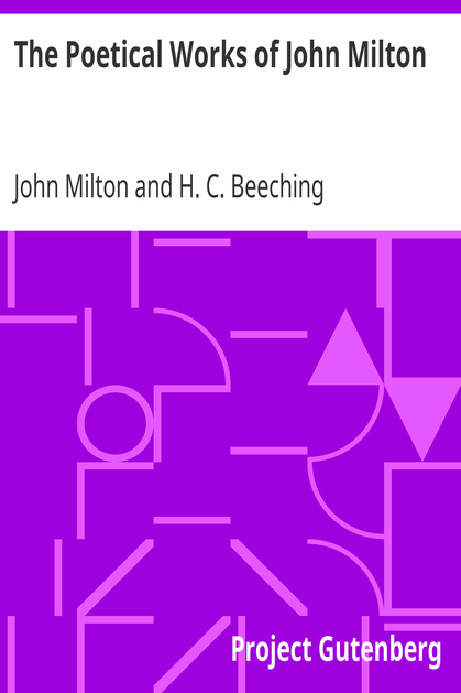 The Poetical Works of John Milton cover