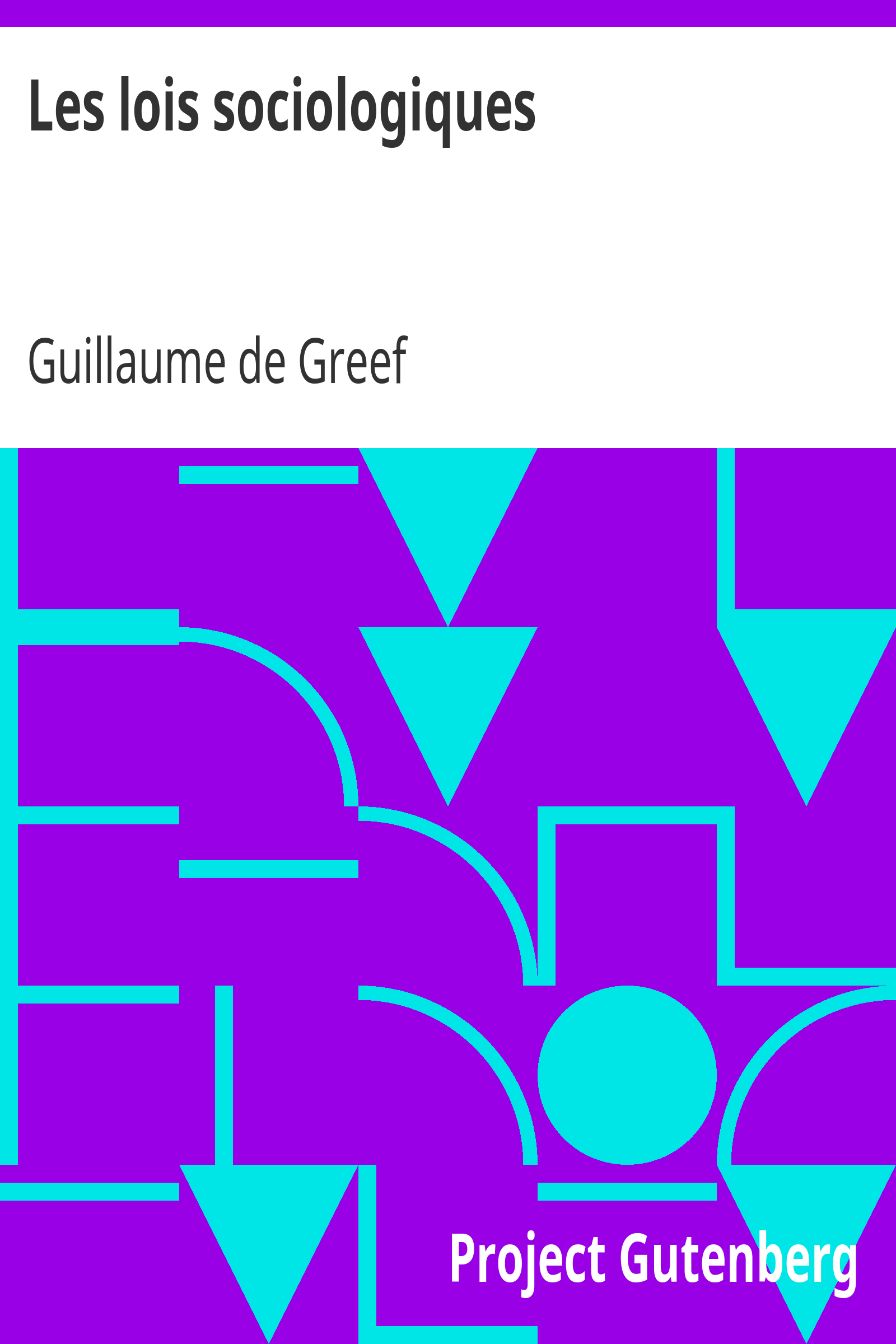 Les lois sociologiques cover