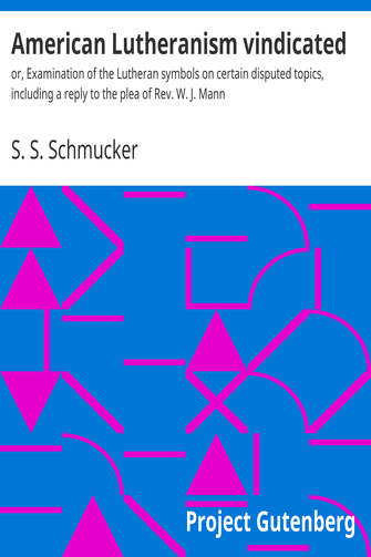 American Lutheranism vindicated cover