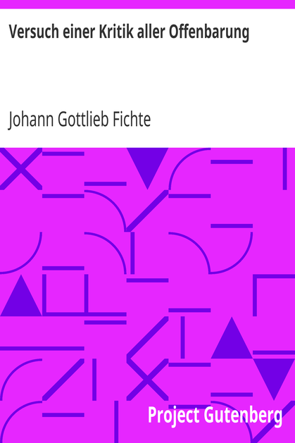 Versuch einer Kritik aller Offenbarung cover