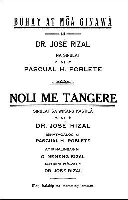 Buhay at Mga Ginawâ ni Dr. José Rizal cover