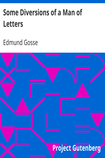 Some Diversions of a Man of Letters cover