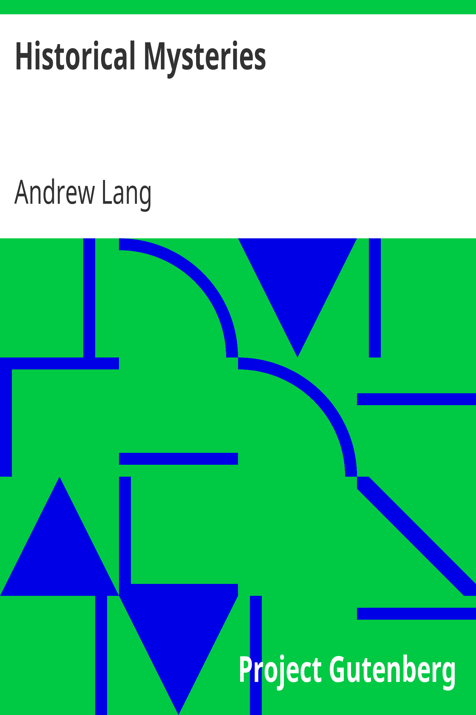 Historical Mysteries cover