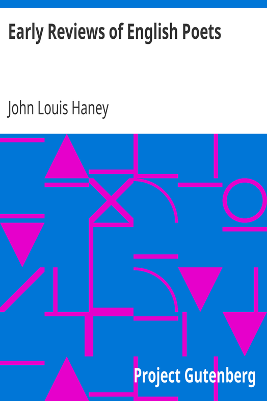 Early Reviews of English Poets cover