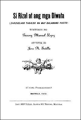 Si Rizal at ang mga Diwata: Zarzuelang Tagalog na may Dalawang Yugto cover