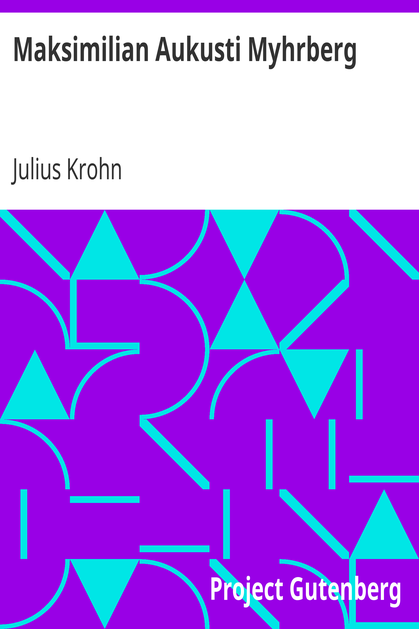 Maksimilian Aukusti Myhrberg cover