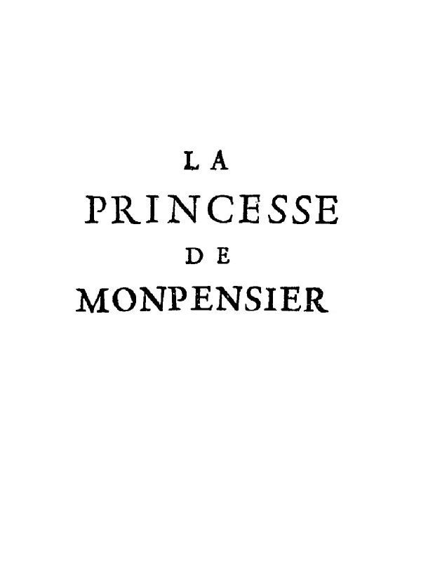 La princesse de Monpensier cover