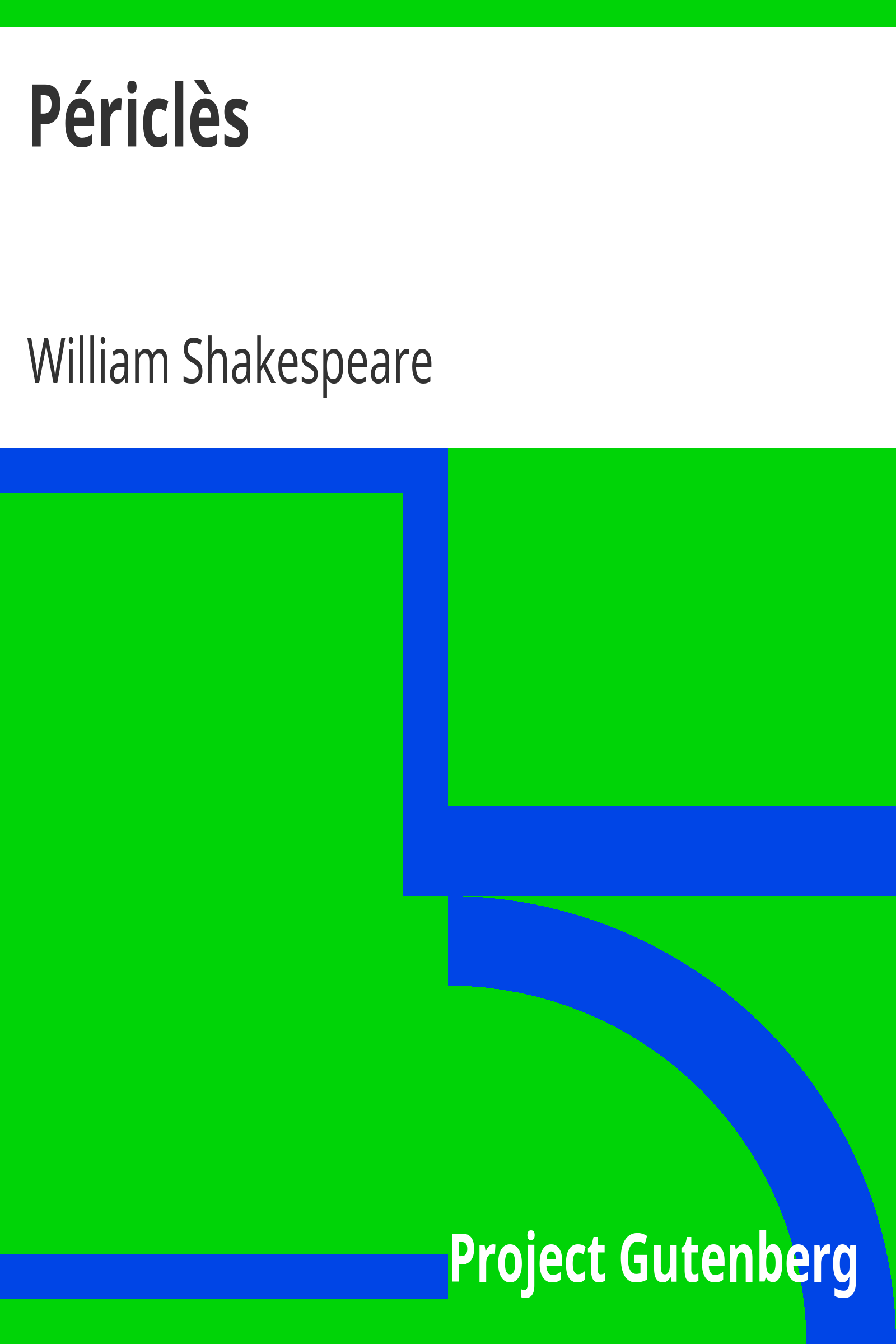 Périclès / Tragédie cover
