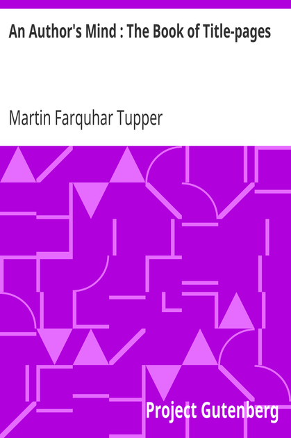 An Author's Mind : The Book of Title-pages cover
