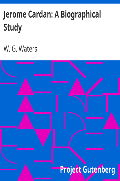 Jerome Cardan: A Biographical Study cover